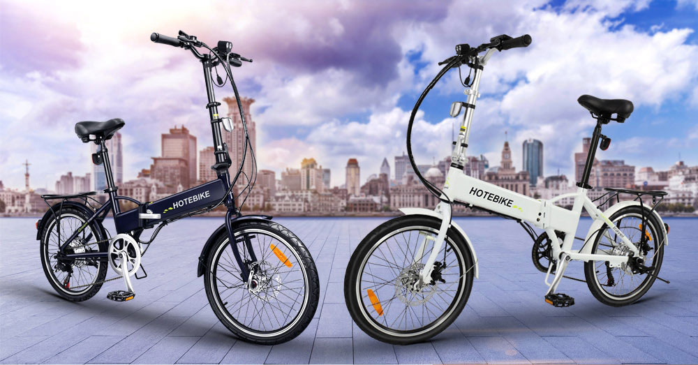 20-Inch Folding Electric Bike – 36V Compact E-Bike with LCD Display, 7-Speed Shimano & Pedal Assist - HOTEBIKE - 1