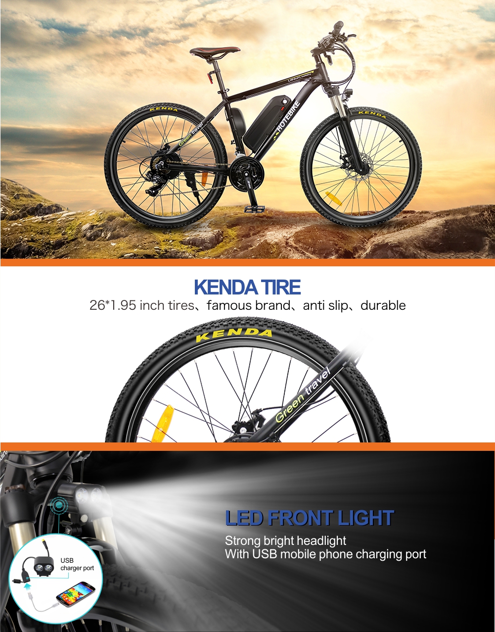 Vélo de montagne électrique A6AD26 48V 500W – Libérez le sentier - Vélo électrique de montagne - 3