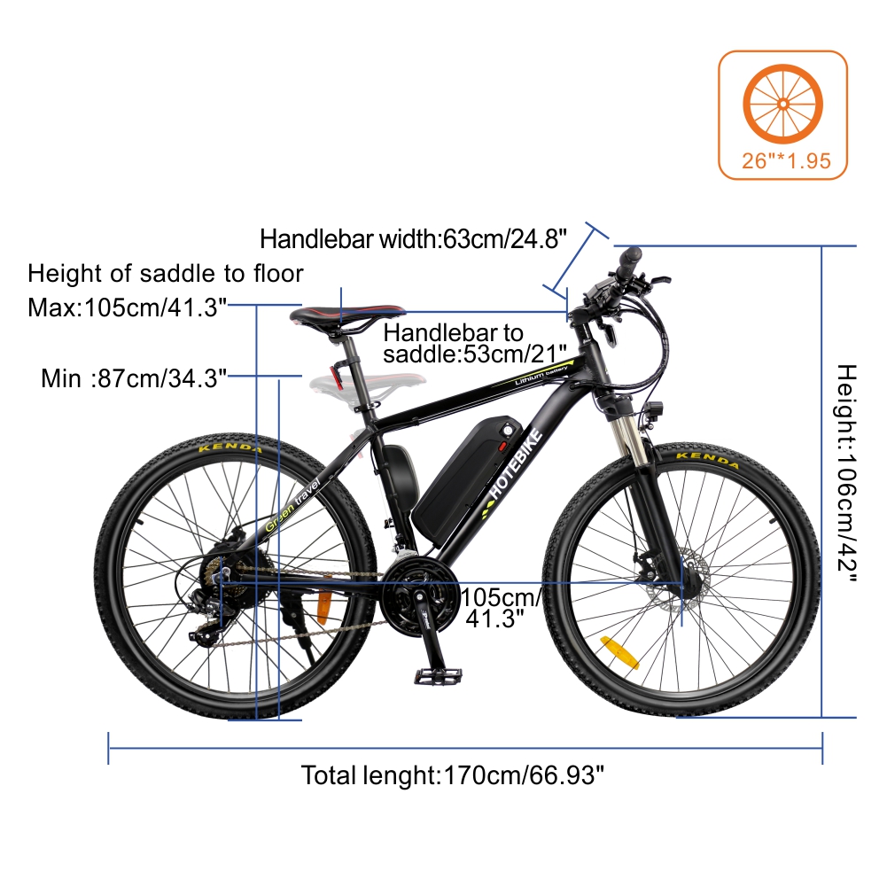 Vélo de montagne électrique A6AD26 48V 500W – Libérez le sentier