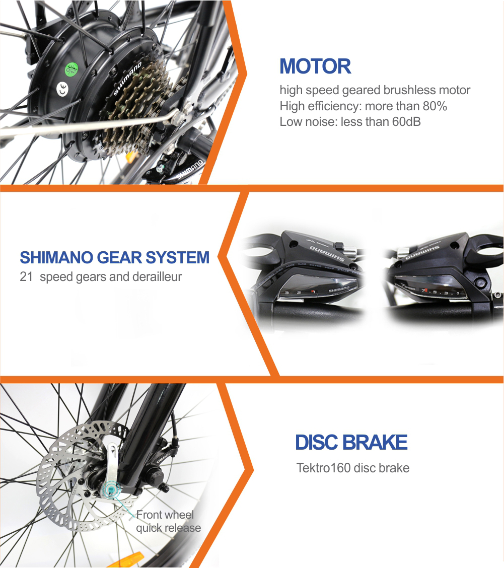 Vélo de montagne électrique A6AD26 48V 500W – Libérez le sentier - Vélo électrique de montagne - 7