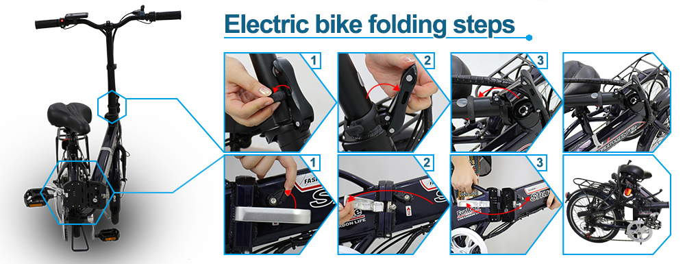 20-Inch Folding Electric Bike – 36V Compact E-Bike with LCD Display, 7-Speed Shimano & Pedal Assist - HOTEBIKE - 2
