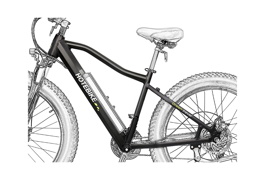 Vélo électrique à pneus larges 26" Beach Cruiser (A6AH26F-48V500W) 6 Vélo électrique à pneus larges 26