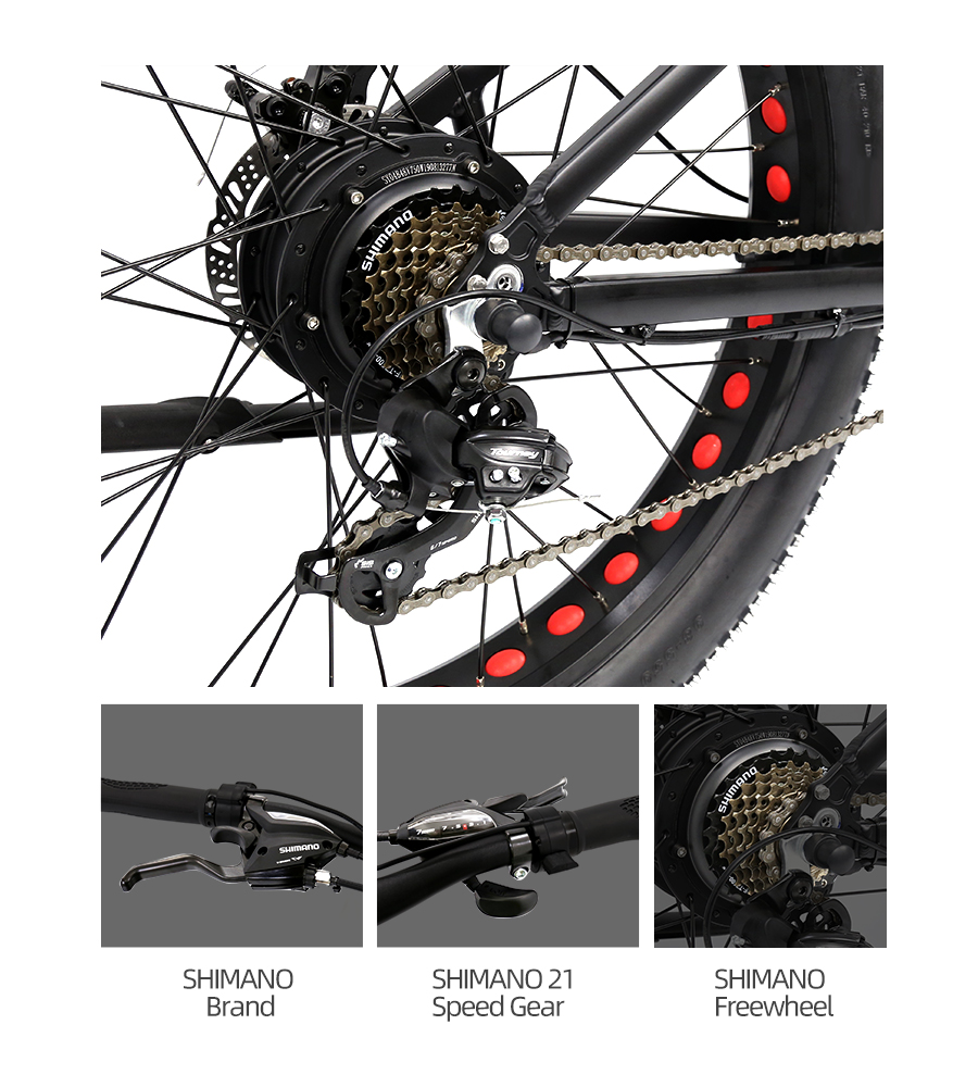 Vélo électrique à pneus larges 26" Beach Cruiser (A6AH26F-48V500W) 5 Vélo électrique à pneus larges 26
