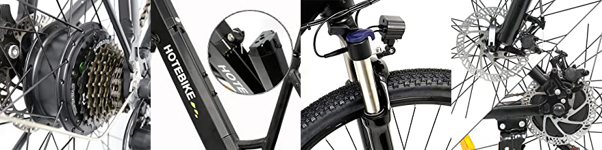 Vélo électrique de ville HOTEBIKE pour adultes avec moteur 350W et 21 vitesses - Product knowledge - 2