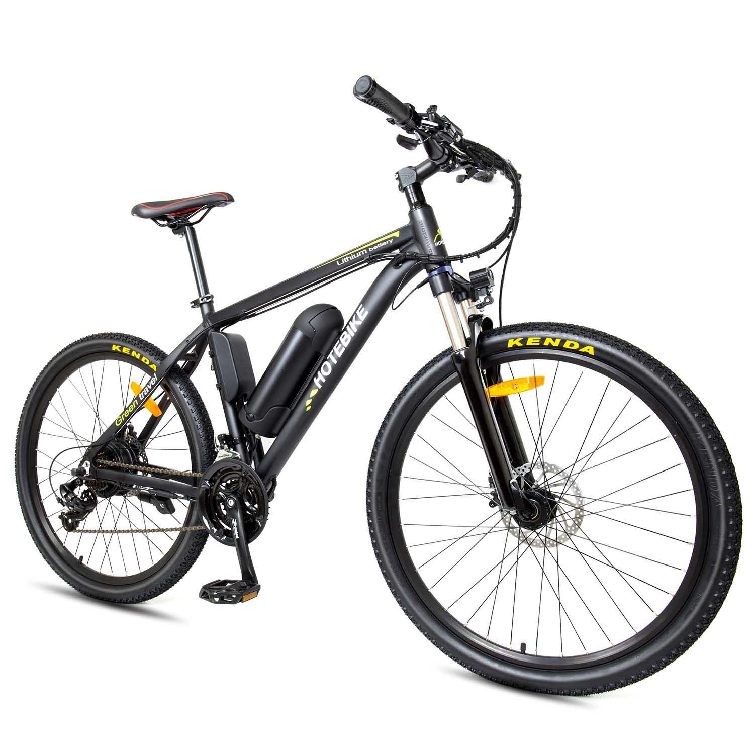 HOTEBIKE 26 VTT Électrique – Moteur 350W, Batterie amovible 36V, 21 vitesses, écran LCD, Vélo électrique pour adultes pour trajets urbains & tout-terrain