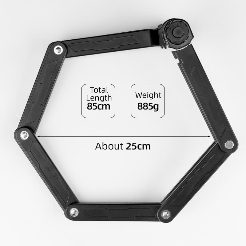 Heavy Duty Folding Bike Lock – 4-Digit Combination, Anti-Theft Security with Mounting Bracket