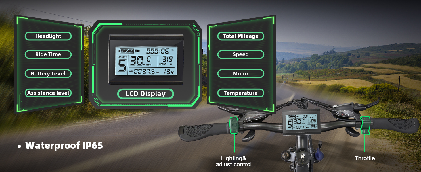 HOTEBIKE 26 VTT Électrique – Moteur 350W, Batterie amovible 36V, 21 vitesses, écran LCD, Vélo électrique pour adultes pour trajets urbains & tout-terrain 6 HOTEBIKE 26 VTT Électrique – Moteur 350W, Batterie amovible 36V, 21 vitesses, écran LCD, Vélo électrique pour adultes pour trajets urbains & tout-terrain - Vélo électrique de montagne - 6