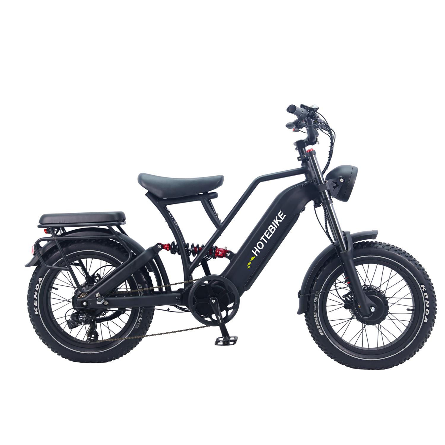 48V 750W Vélo Électrique avec Batterie Amovible – Double Suspension, Pneus 20×4, et Autonomie jusqu’à 60 Miles
