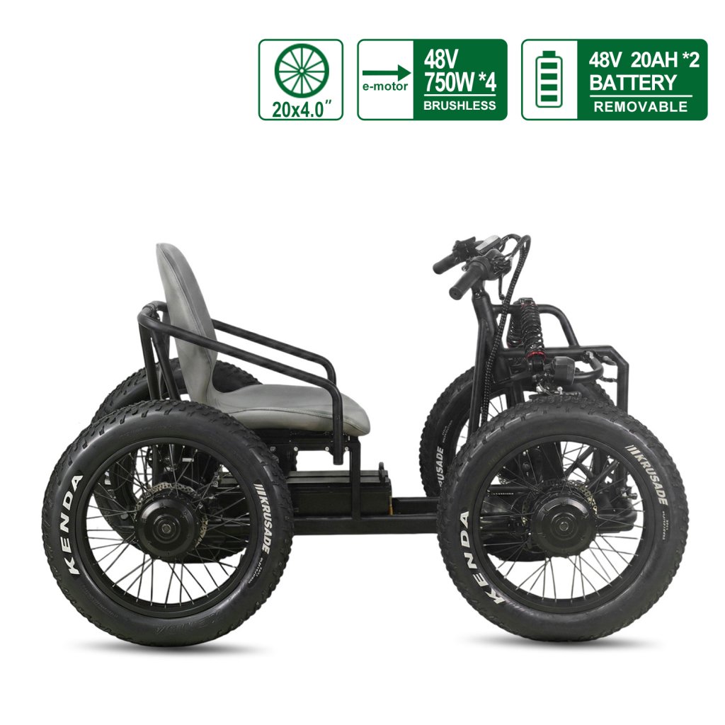HOTEBIKE 5000W 4WD Electric ATV | All-Terrain Off-Road Quad